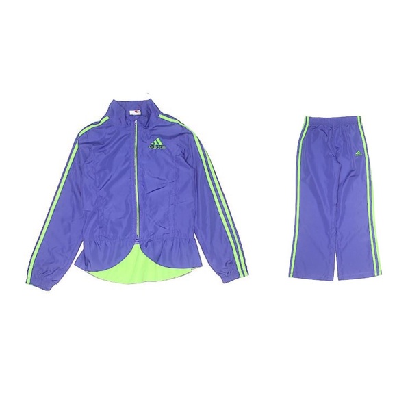 purple and green tracksuit